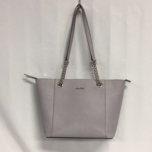 Calvin Klein Lilac Leather Tote